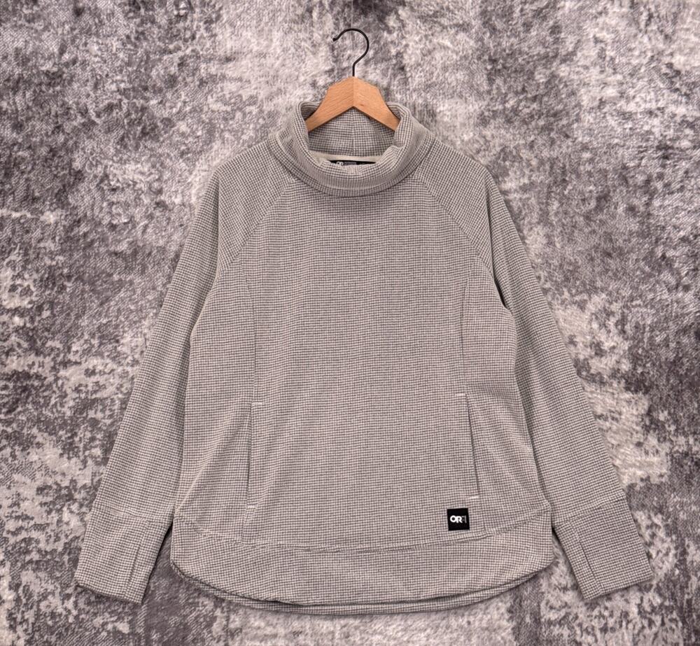 New Outdoor Research Sweatshirt Large Womens Trail Mix Fleece Cowl Pullover